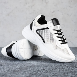SHELOVET Baskets avec maille blanc 1