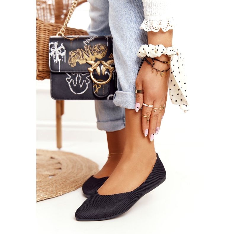 Délicat Ballerine En Spitz Vinceza 2187 Noir le noir 1