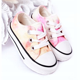 Baskets classiques pour enfants avec effet tie-dye Simba 807-3A rose jaune 2