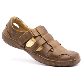 Polbut Chaussures ajourées pour hommes 237 pour l'été marron brun 3