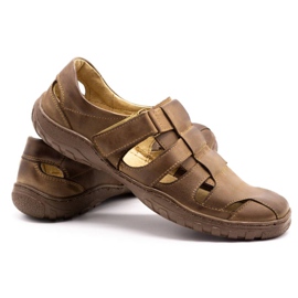 Polbut Chaussures ajourées pour hommes 237 pour l'été marron brun 5 Polbut Chaussures ajourées pour hommes 237 pour l'été marron brun 5