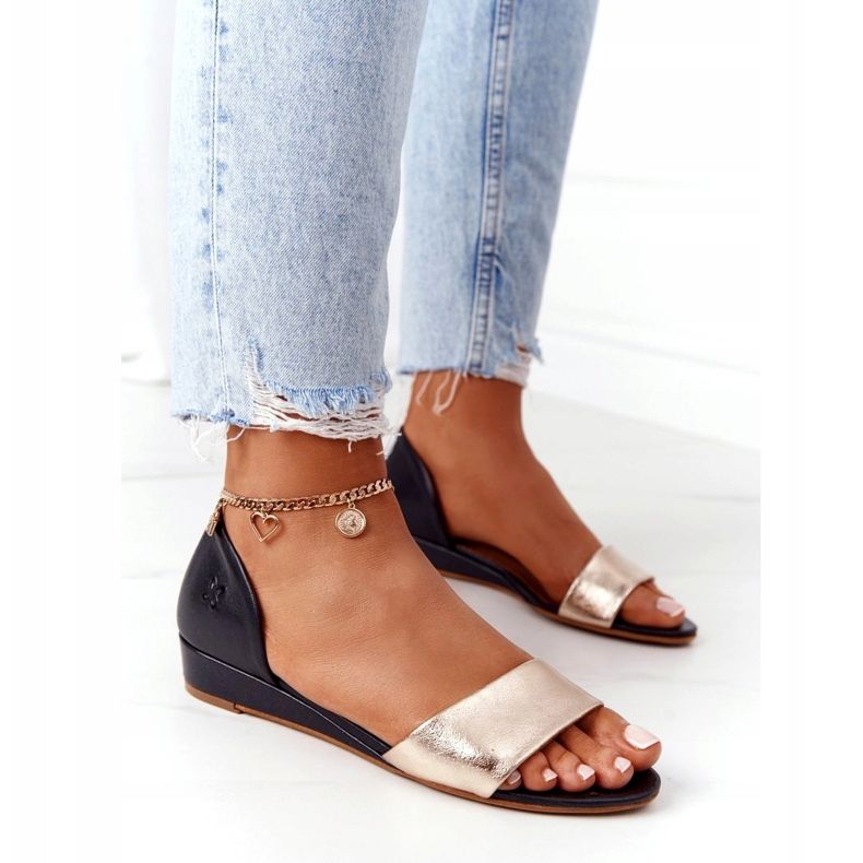 Sandales Cuir Maciejka 1971-46 Noir et Or le noir d'or 4