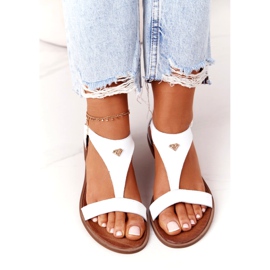 Sandales Cuir Femme Nicole 2648 Blanc Métallisé blanche 3