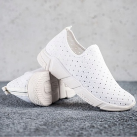 SHELOVET Baskets blanches ajourées 1