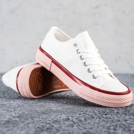 SHELOVET Baskets sur la plate-forme rose blanc 1