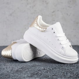 Weide Baskets Avec Insert Doré blanche 1