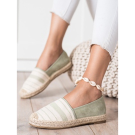Ideal Shoes Espadrilles Avec Motif vert 2