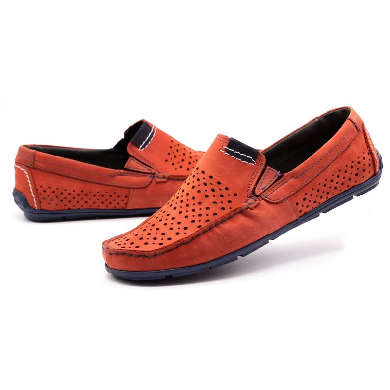 Olivier Chaussures homme mocassin 906 pour l'été rouge 5 Olivier Chaussures homme mocassin 906 pour l'été rouge 5