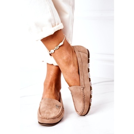 PS1 Mocassins Femme En Daim Marron Clair Madelyn beige 1
