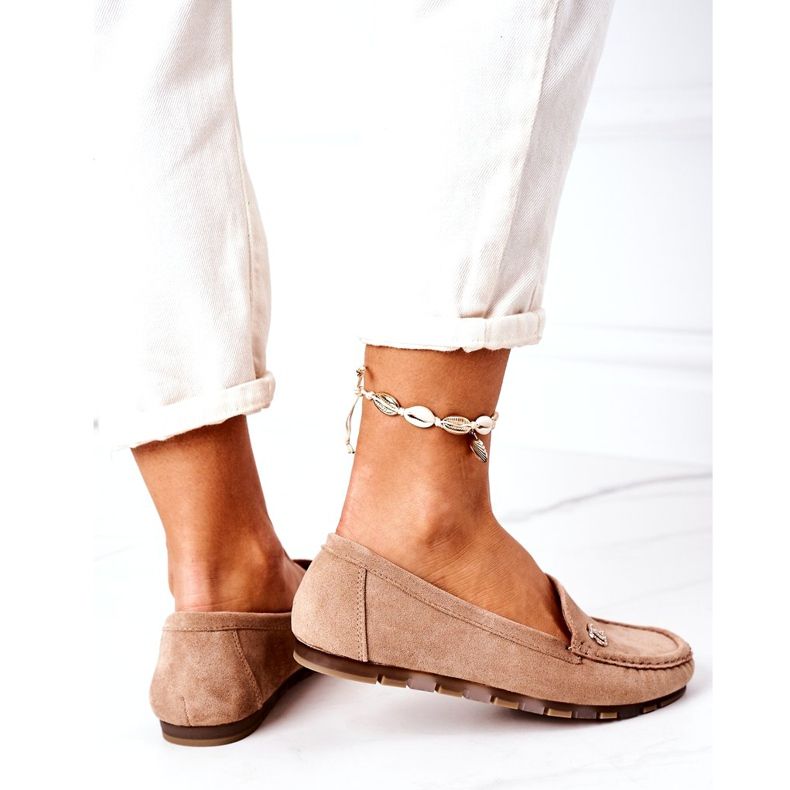 PS1 Mocassins Femme En Daim Marron Clair Madelyn beige 3