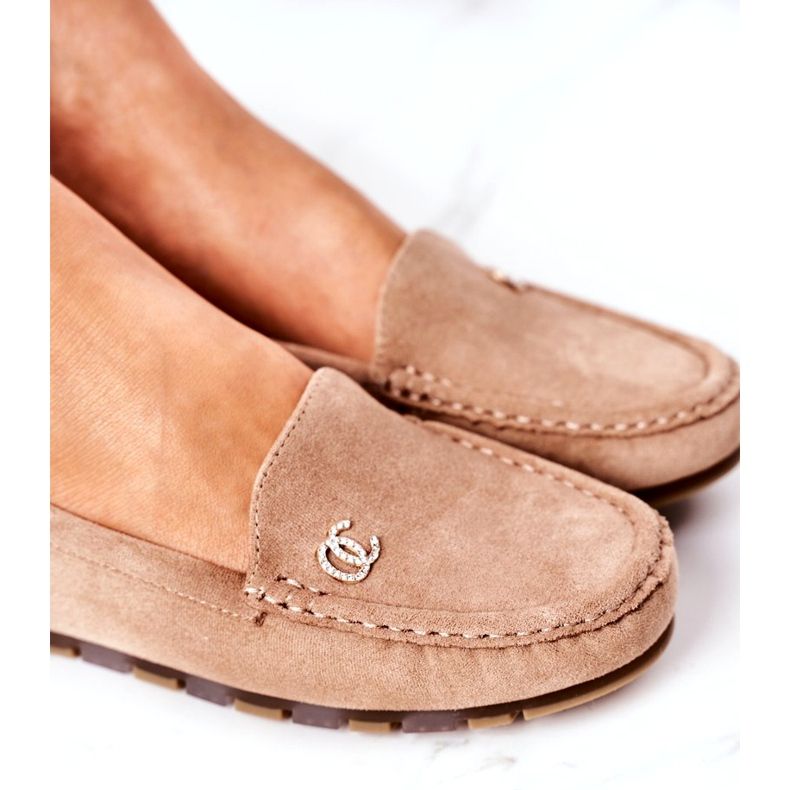 PS1 Mocassins Femme En Daim Marron Clair Madelyn beige 5