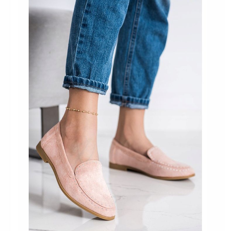 Coura Seigneurs en daim classiques rose 1