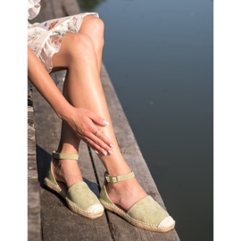 Small Swan Espadrilles vertes à boucle 2