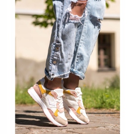 SHELOVET Baskets colorées blanc multicolore 1