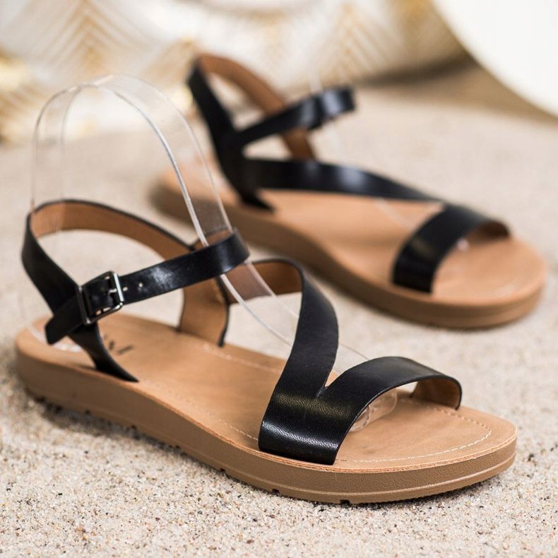 Cm Paris Sandales décontractées avec cuir écologique noir 1