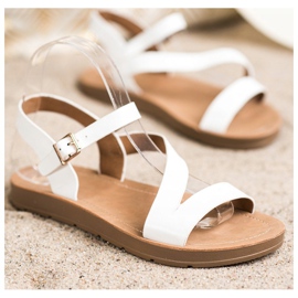 Cm Paris Sandales décontractées avec cuir écologique blanche 1 Cm Paris Sandales décontractées avec cuir écologique blanche 1