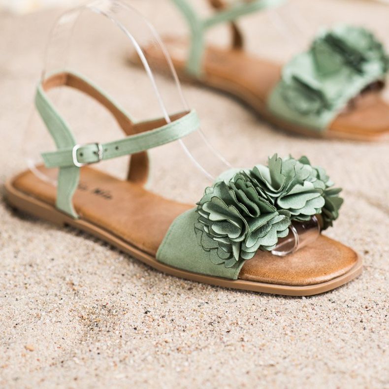 SHELOVET Sandales vertes à la mode 1