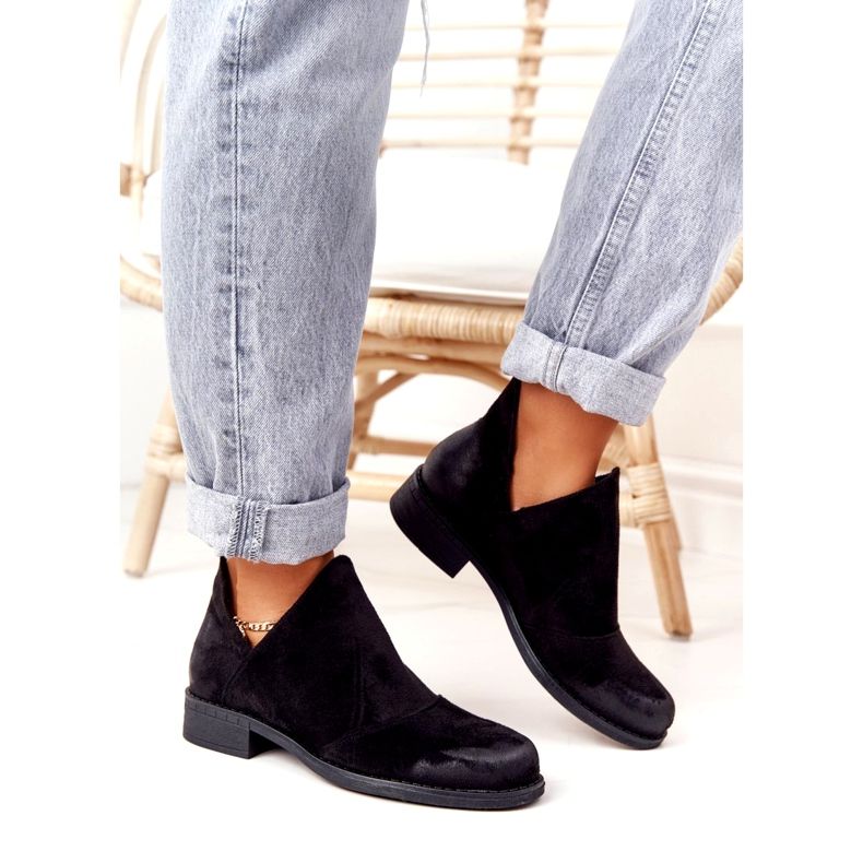 PS1 Boots femme Hillary noires à découpes le noir 3