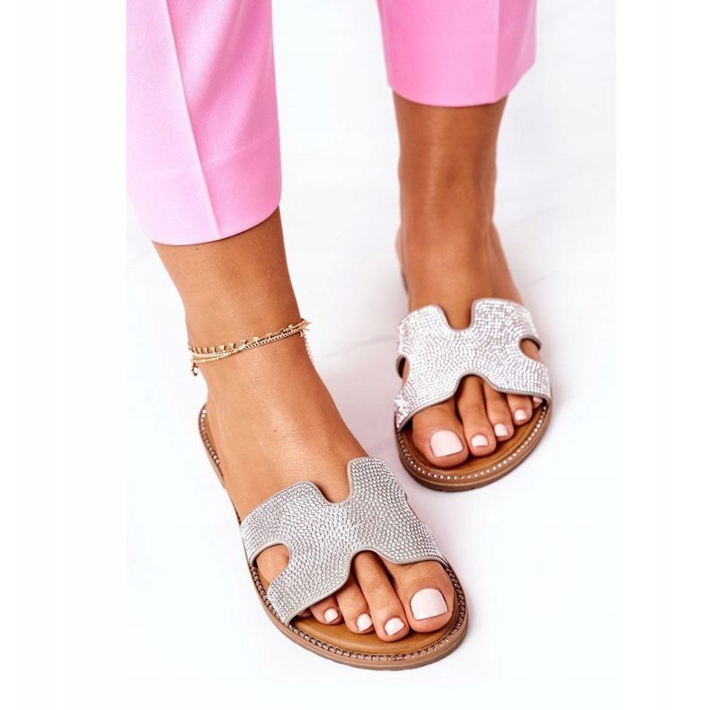 PE1 Chaussons En Cuir Avec Oxyde De Zirconium Argent Modena 1