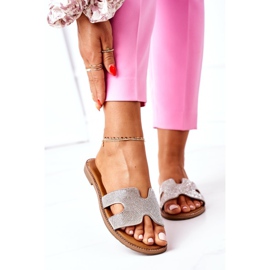 PE1 Chaussons En Cuir Avec Oxyde De Zirconium Argent Modena 2