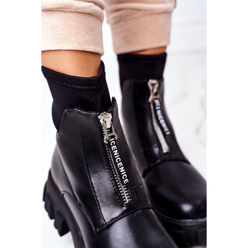 PS1 Bottes Pour Femmes Ouvrières Avec Une Fermeture À Glissière Black Cheers noir 2