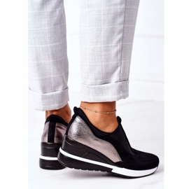 Vinceza 10593 Baskets compensées à enfiler noir-argenté le noir 5