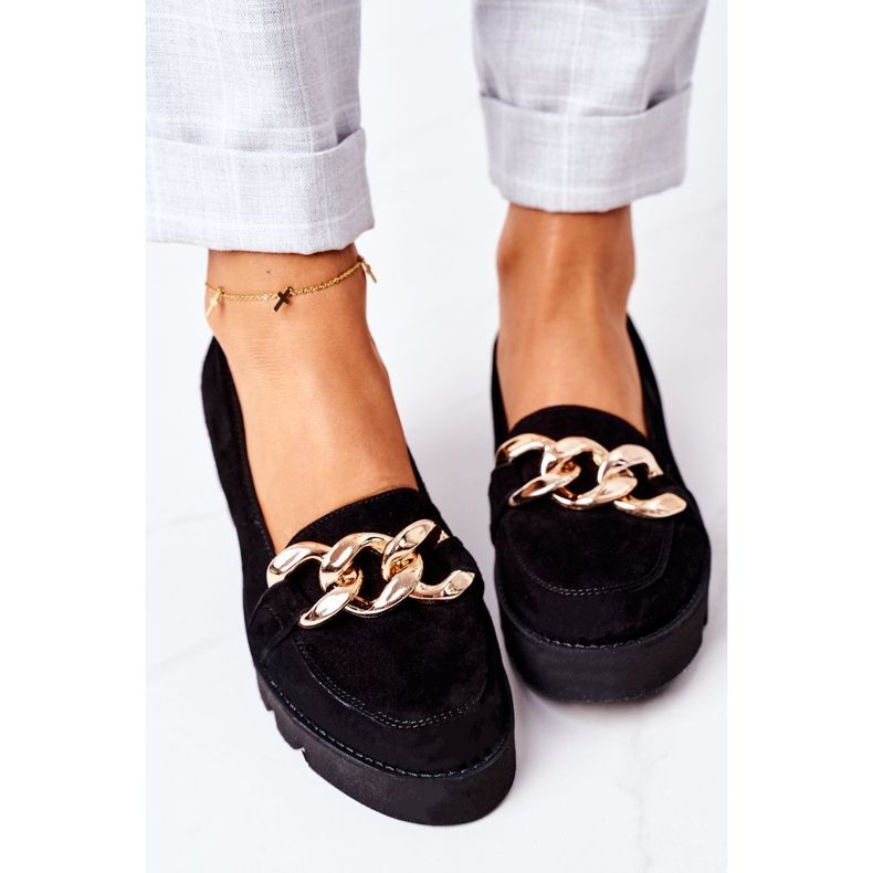 Mocassins en daim Lewski Shoes 3040 Noir 1