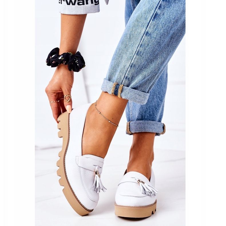 Mocassins en cuir Lewski Shoes 3053 Blanc blanche 2 Mocassins en cuir Lewski Shoes 3053 Blanc blanche 2