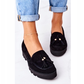 Mocassins en daim Lewski Shoes 3053 Noir le noir 4