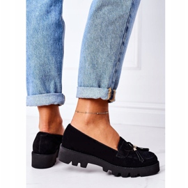 Mocassins en daim Lewski Shoes 3053 Noir 1