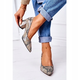 Escarpins En Cuir Avec Motif Animal Lewski Chaussures 2801 Noir-Beige 1 Escarpins En Cuir Avec Motif Animal Lewski Chaussures 2801 Noir-Beige 1