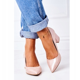 Lewski Shoes Escarpins Satin Motif Animal Lewski Chaussures 2801 Rose 2