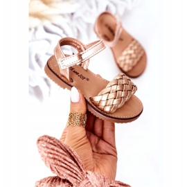 FR1 Sandales Enfant Tressées Or Rose 283-2B Bailly d'or 3 FR1 Sandales Enfant Tressées Or Rose 283-2B Bailly d'or 3