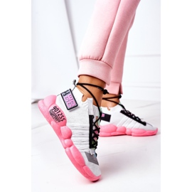 PS1 Chaussures de sport femme Sneakers Blanc-Rose Bubble Tea 1