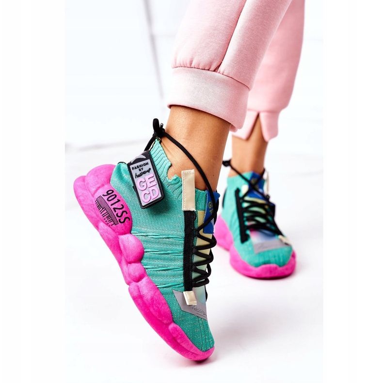 PS1 Chaussures de sport pour femmes Sneakers Green Bubble Tea rose vert 2