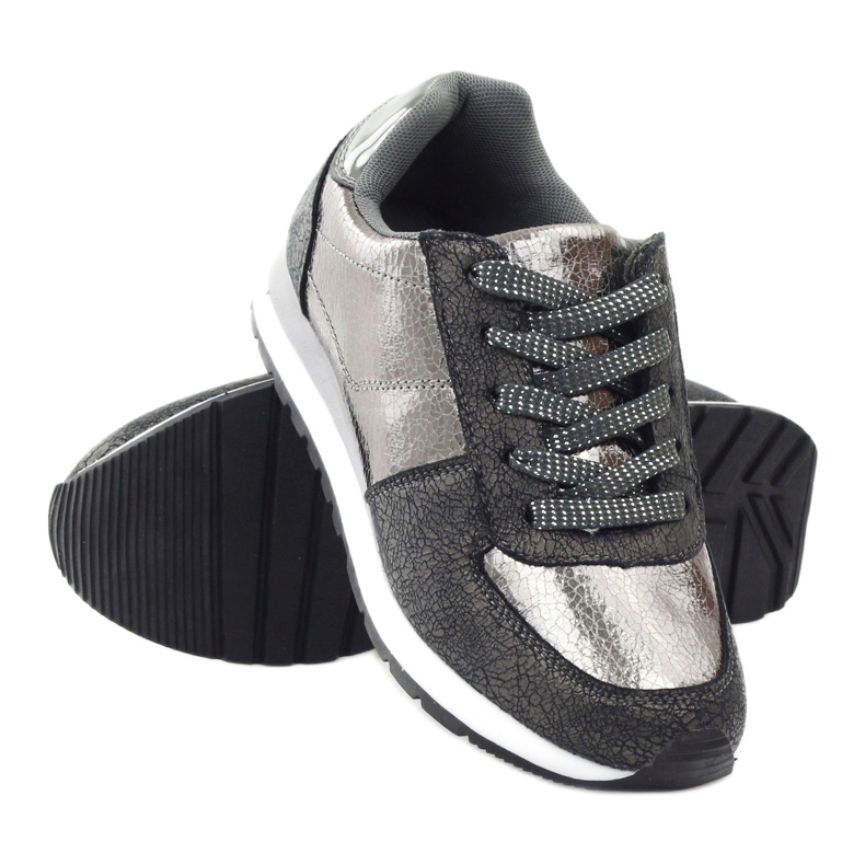 McArthur Chaussures de sport métalliques gris-argentées pour femmes 3