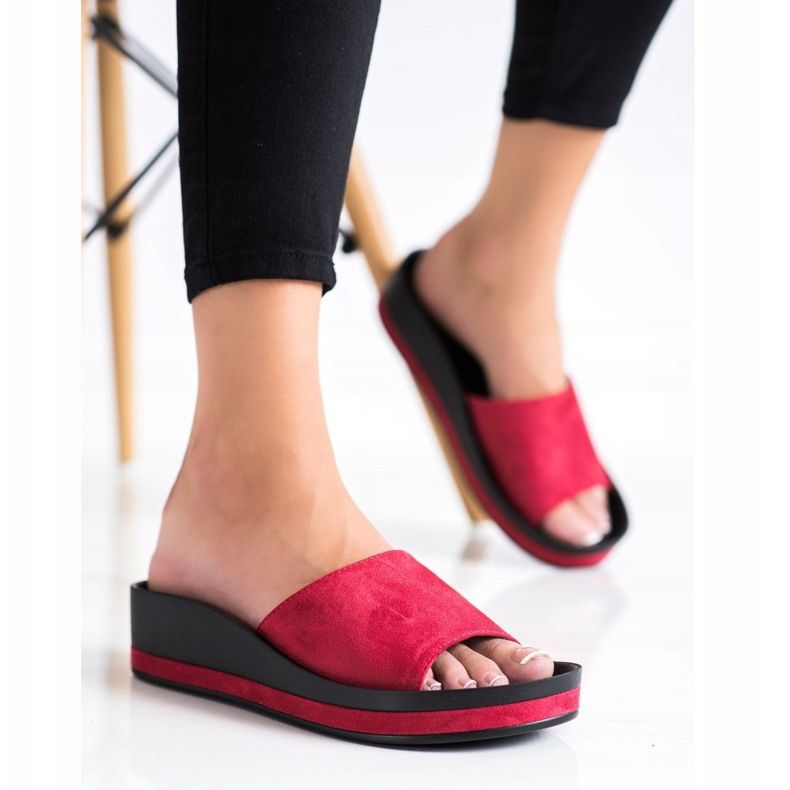 Pantoufles décontractées VINCEZA rouge 1