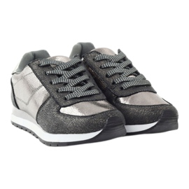 McArthur Chaussures de sport métalliques gris-argentées pour femmes 4
