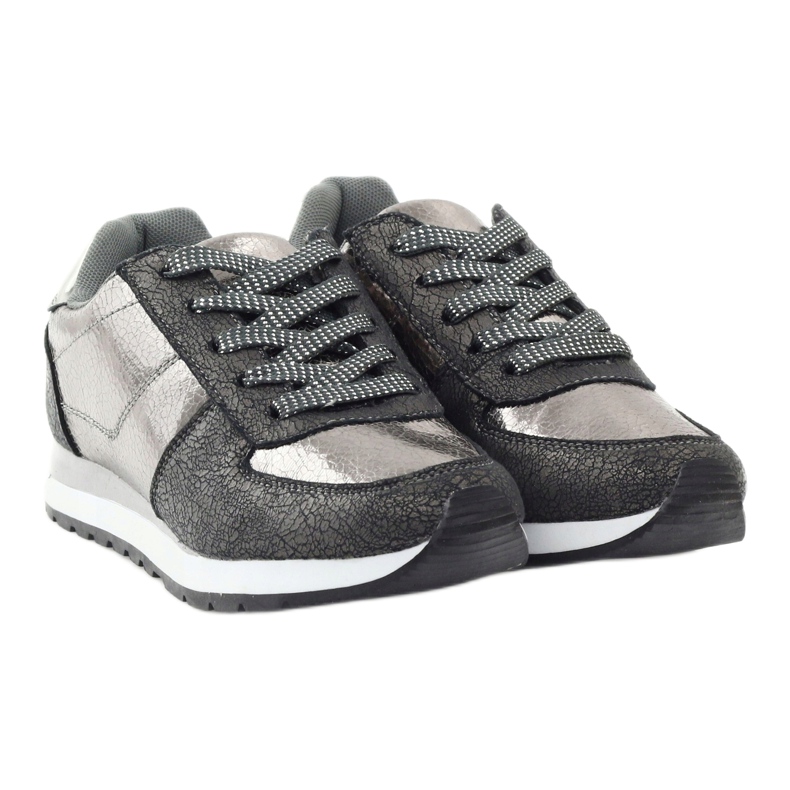 McArthur Chaussures de sport métalliques gris-argentées pour femmes 4
