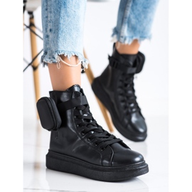 SHELOVET Chaussures à lacets avec poche le noir 2 SHELOVET Chaussures à lacets avec poche le noir 2