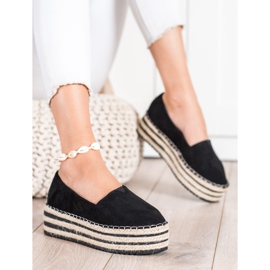 Mannika Espadrilles Sur Haute Plateforme noir 2