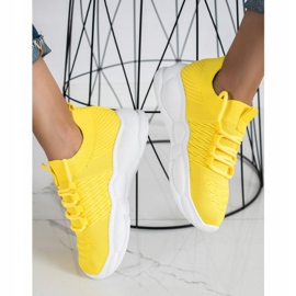 SHELOVET Baskets textiles classiques jaune 2