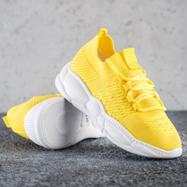 SHELOVET Baskets textiles classiques jaune 1