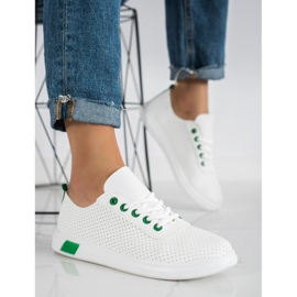 SHELOVET Baskets ajourées blanc 2