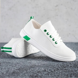 SHELOVET Baskets ajourées blanc 1