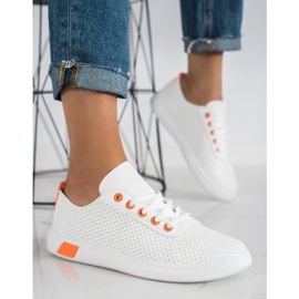 SHELOVET Baskets ajourées blanche 1