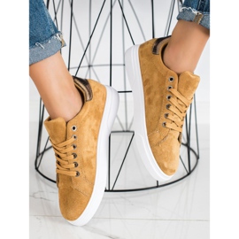 SHELOVET Baskets en daim brun 3