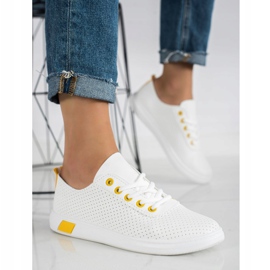 SHELOVET Baskets ajourées blanc 1