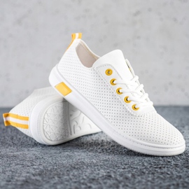 SHELOVET Baskets ajourées blanche 2