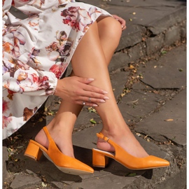 Goodin Escarpins moutarde avec cuir écologique jaune 3